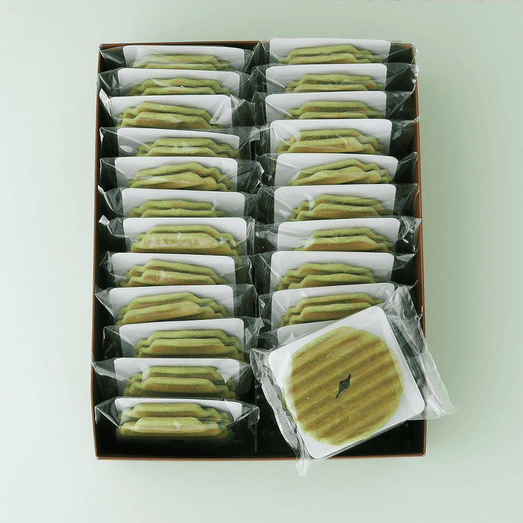 宇治抹茶波浪華夫餅乾