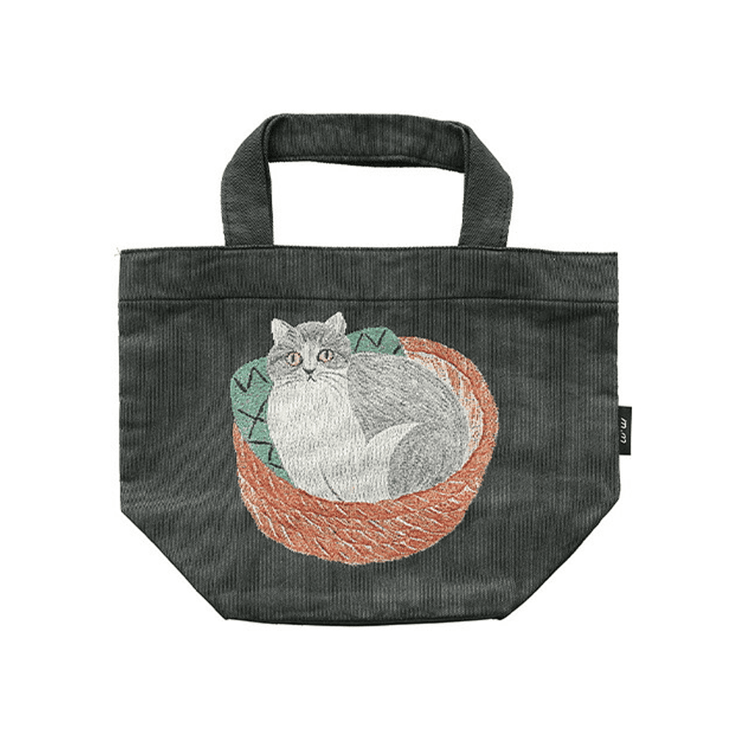 松尾美雪獨家設計刺繡貓咪手提袋