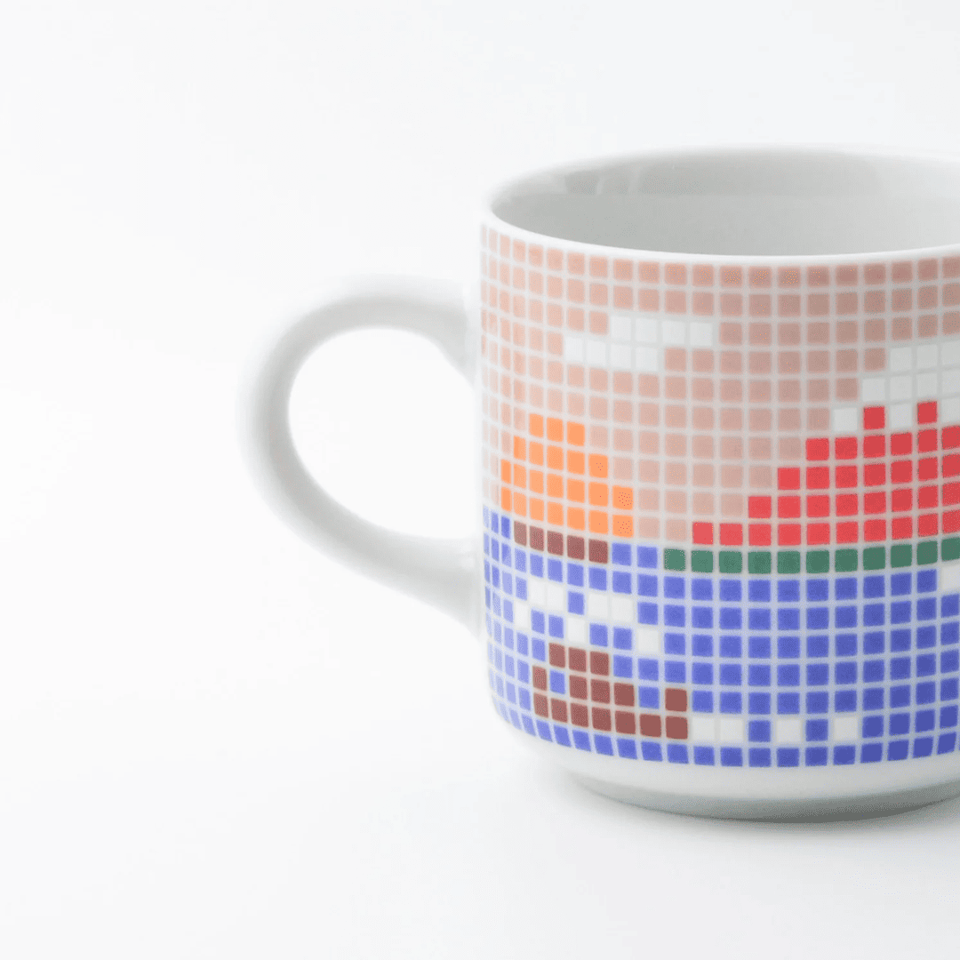 復古錢湯富士山磁磚馬克杯