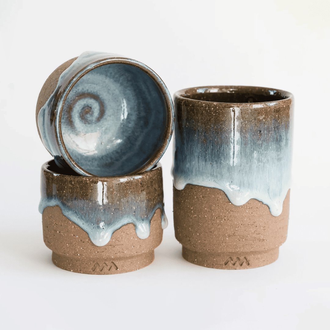 松代燒浪潮茶杯