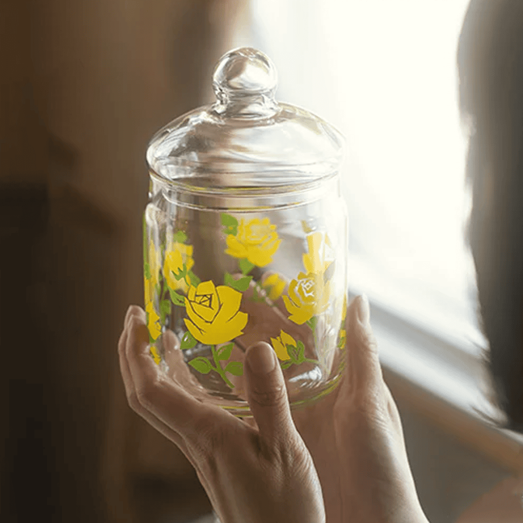 復古昭和風玻璃食物保存罐