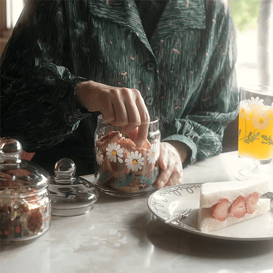 復古昭和風玻璃食物保存罐