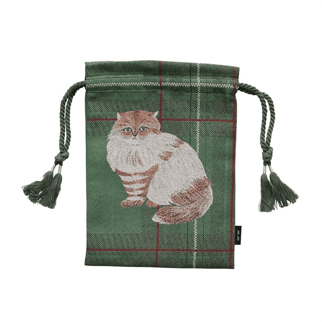 松尾美雪獨家設計貓咪束口袋