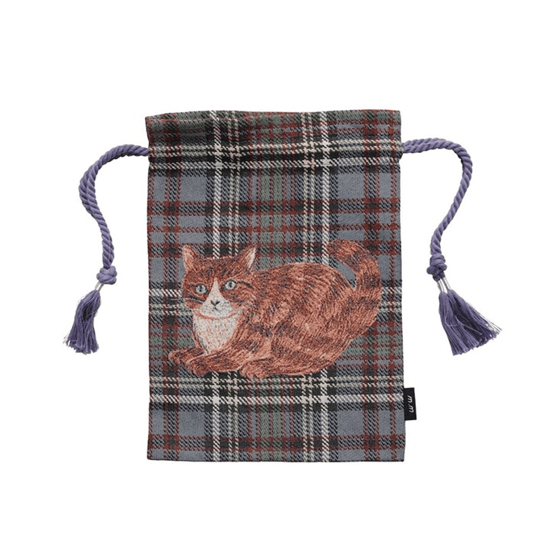 松尾美雪獨家設計貓咪束口袋