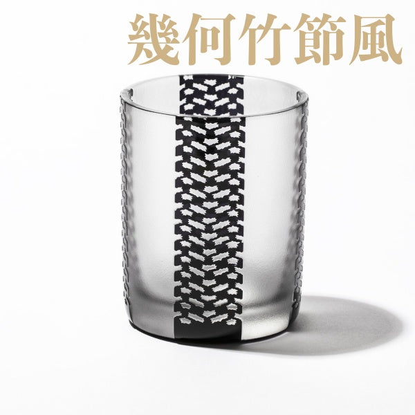 日本「太武朗工房」黑小紋玻璃杯（備6款可選）